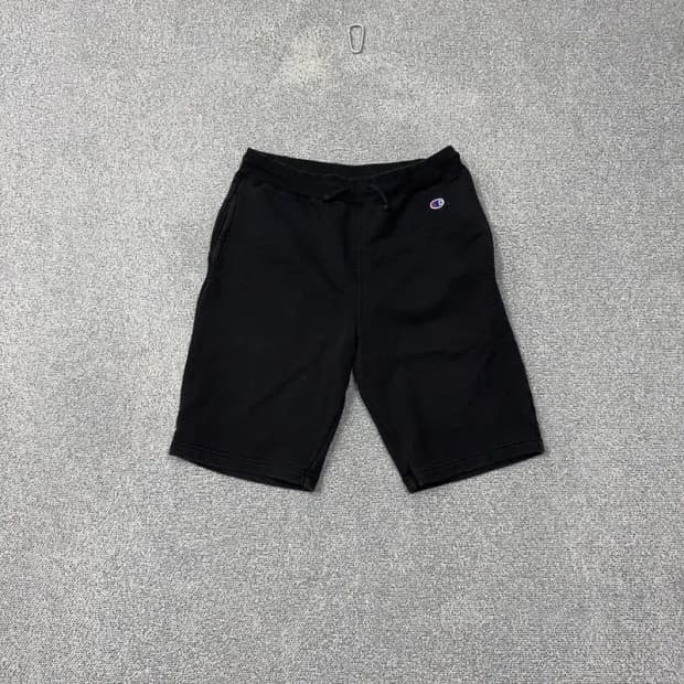 챔피온 블랙 로고 밴딩 반바지 X-LARGE