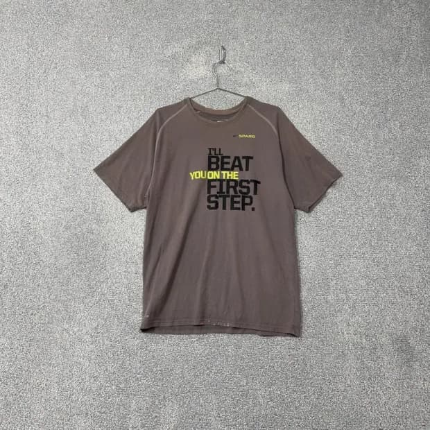 나이키 프린팅 빈티지 브라운 반팔 티 M-M-M