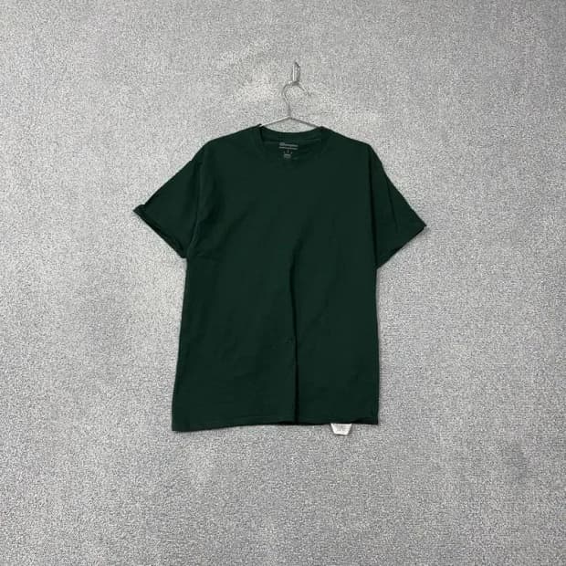 챔피온 그린 무지 반팔 티 L