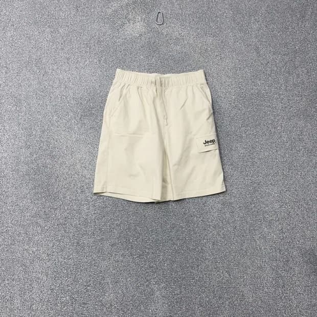 지프 크림 카고 코튼 반바지 M