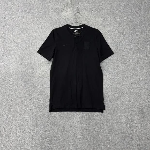 나이키 블랙 캐주얼 남성 반팔 카라티 L