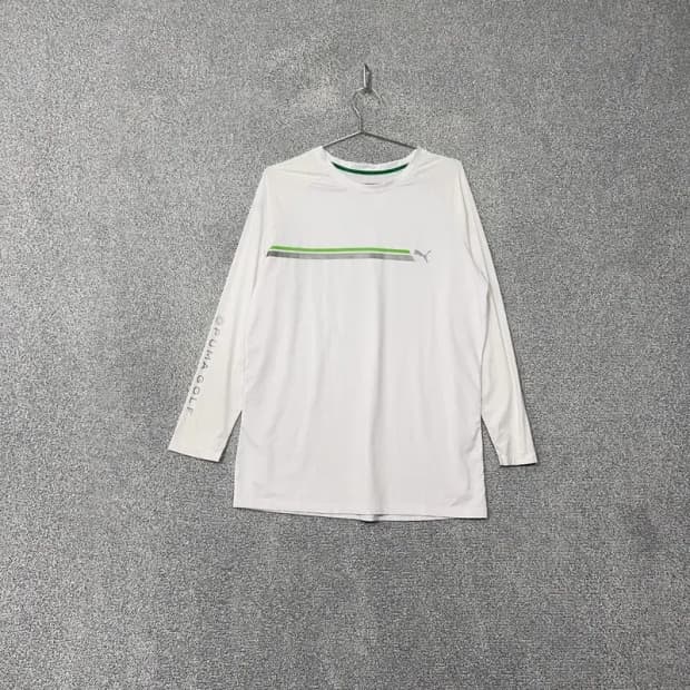 푸마 프린팅 기능성 화이트 긴팔 티 XL(110)