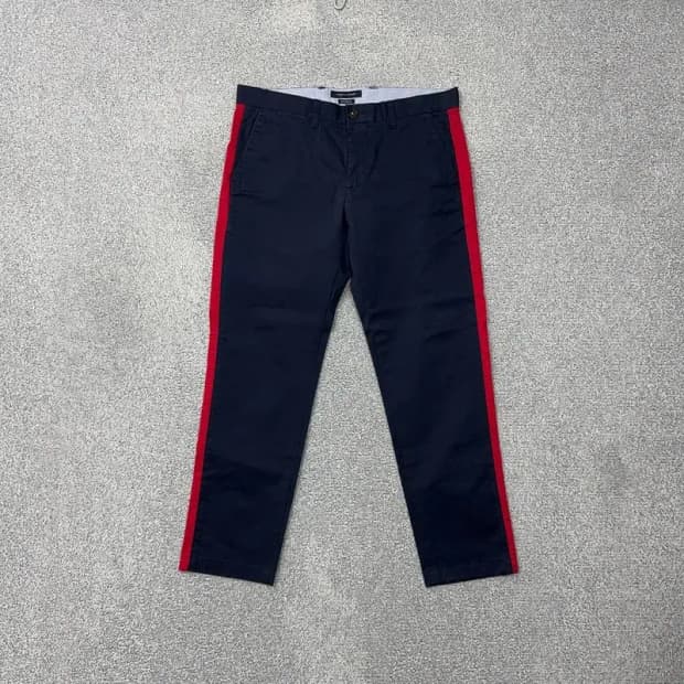 타미힐피거 커스텀핏 네이비 코튼 팬츠 32 32