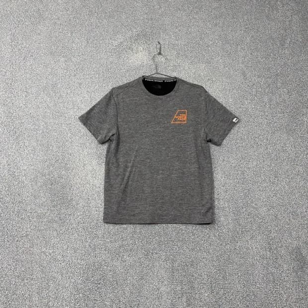 노스페이스 그레이 로고 기능성 반팔 티 100(L)