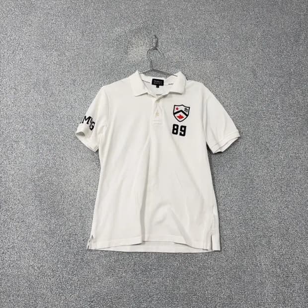 파리게이츠 골프 남성 화이트 반팔 카라티 100