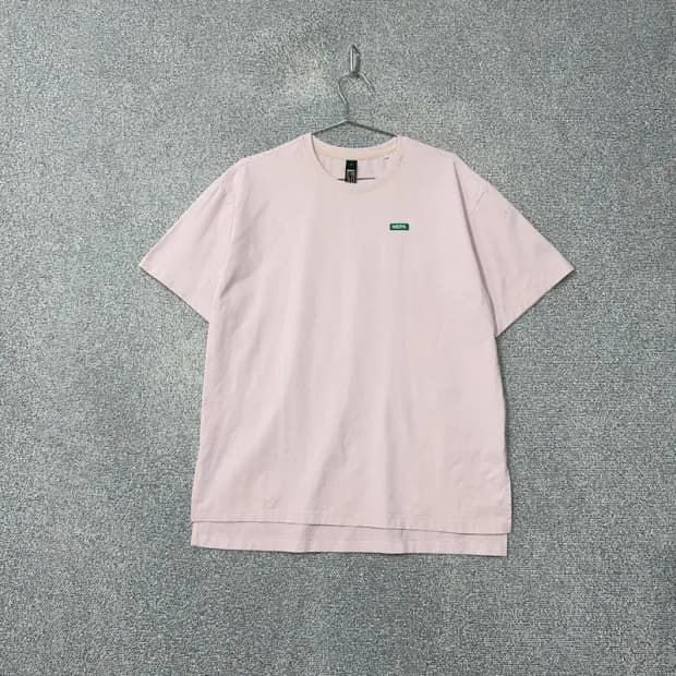 네파 남성 기능성 라이트 핑크 반팔 티 90