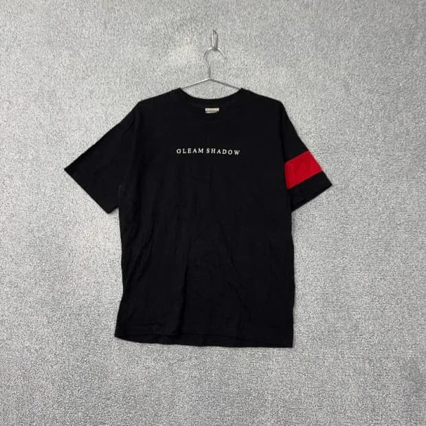 소버먼트 프린팅 블랙 반팔 티 S