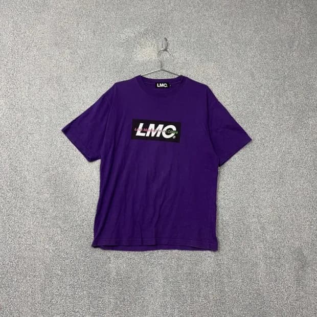 LMC 프린팅 로고 박스핏 퍼플 반팔티