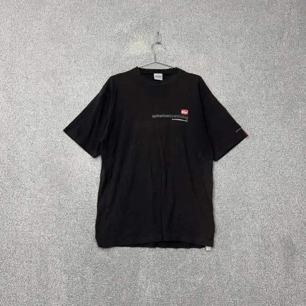 퀵실버 로고 프린팅 반팔티 XL
