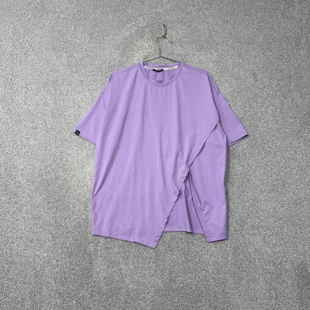 젝시믹스 라이트 퍼플 절개 기능성 오버핏 반팔 티 F