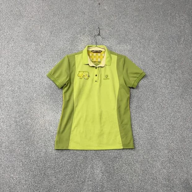 블랙야크 라이트 그린 로고 기능성 반팔 카라티 100