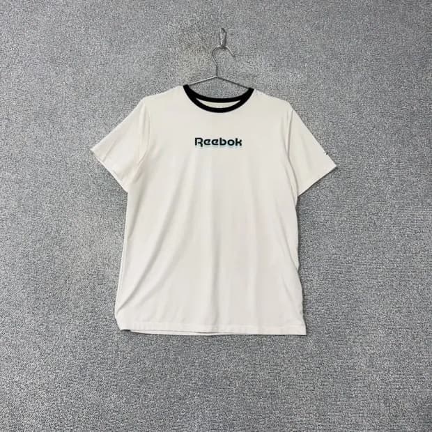 리복 프린팅 로고 캐주얼 반팔 티 S