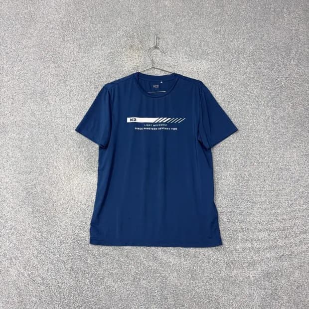 K2 프린팅 기능성 네이비 반팔 티 95