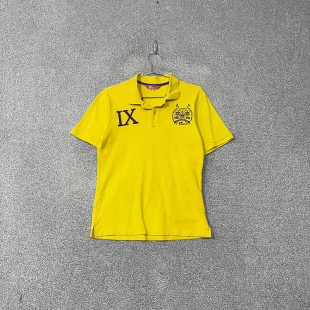 네파 자수 빈티지 반팔 카라티 95