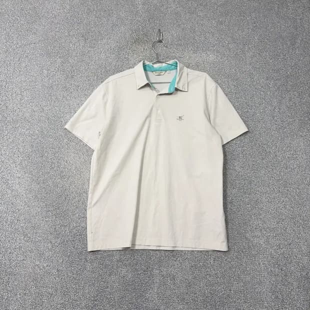 헨리코튼 로고 골프 기능성 크림 반팔 카라티 110