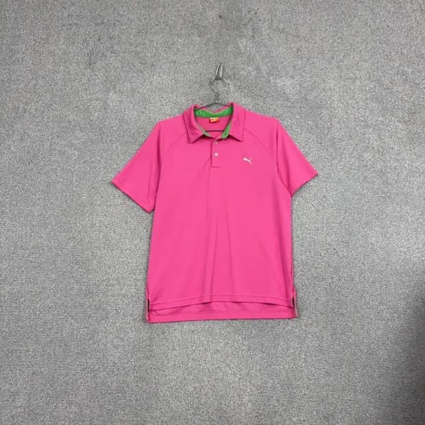 푸마 핑크 남성 기능성 반팔 카라티 XL
