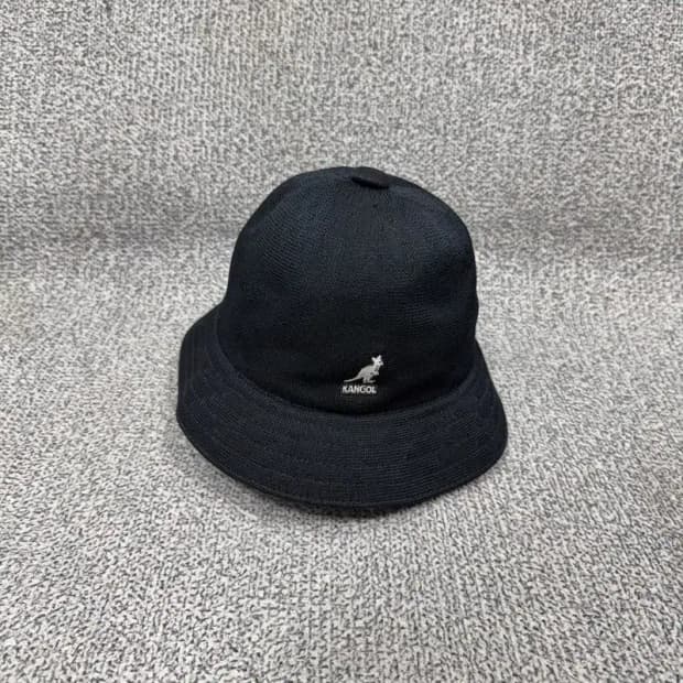 캉골 블랙 로고 버킷햇 MEDIUM