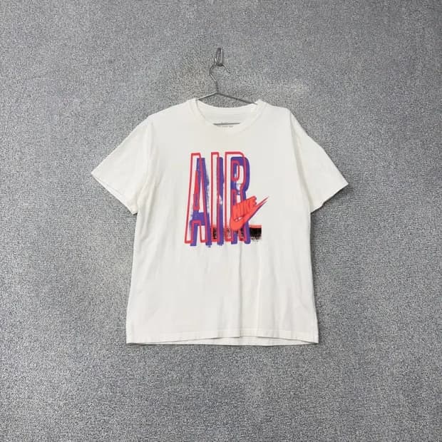 나이키 에어 프린팅 화이트 반팔 티 L
