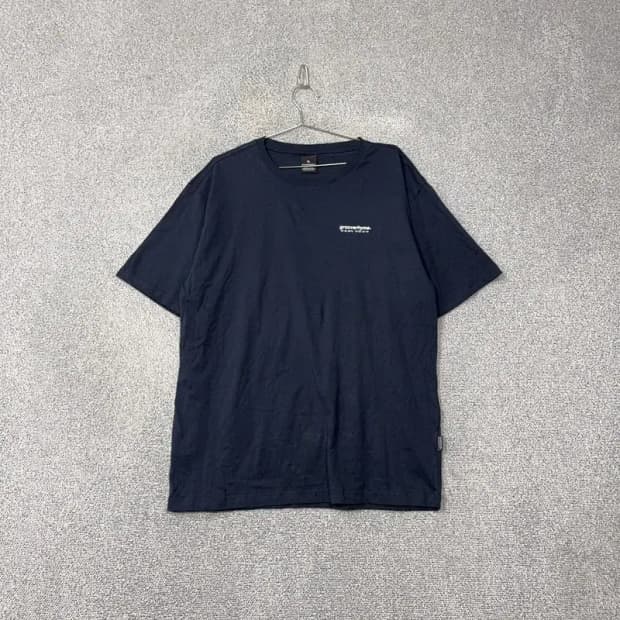 그루브라임 로고 오버핏 네이비 반팔 티 XL(105)