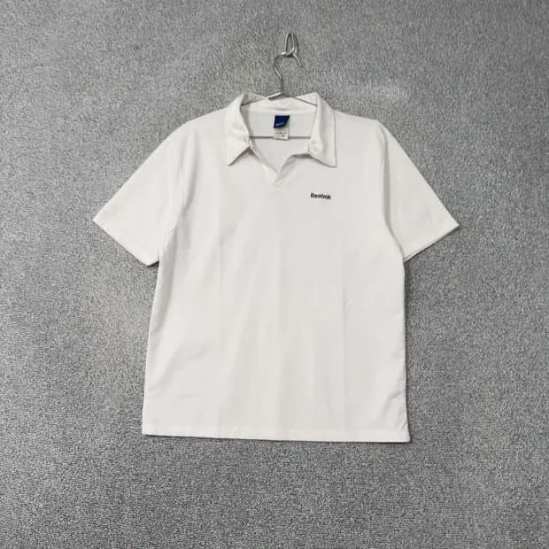 리복 화이트 로고 기능성 반팔 카라티 M/104