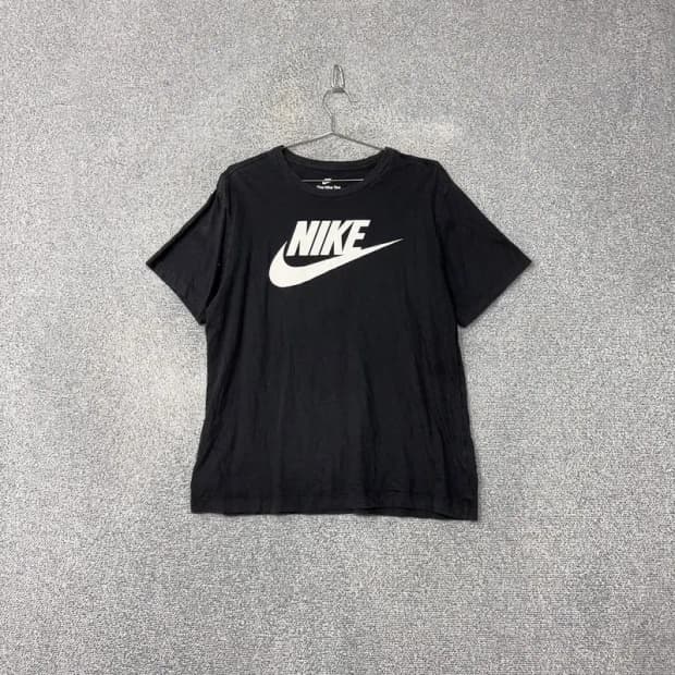 나이키 프린팅 블랙 반팔 티 XL