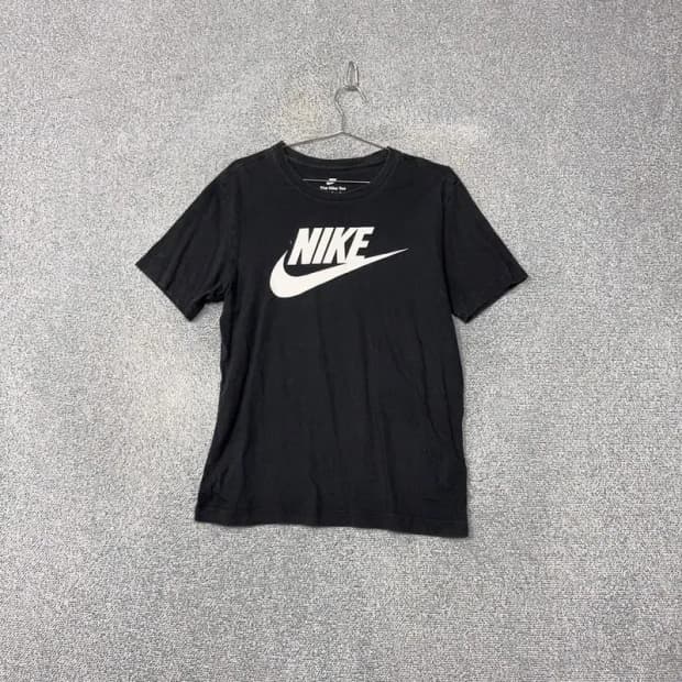나이키 프린팅 블랙 반팔 티 M