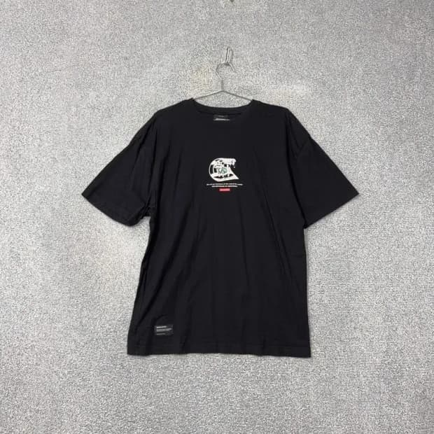 그루브라임 프린팅 블랙 반팔 티 M