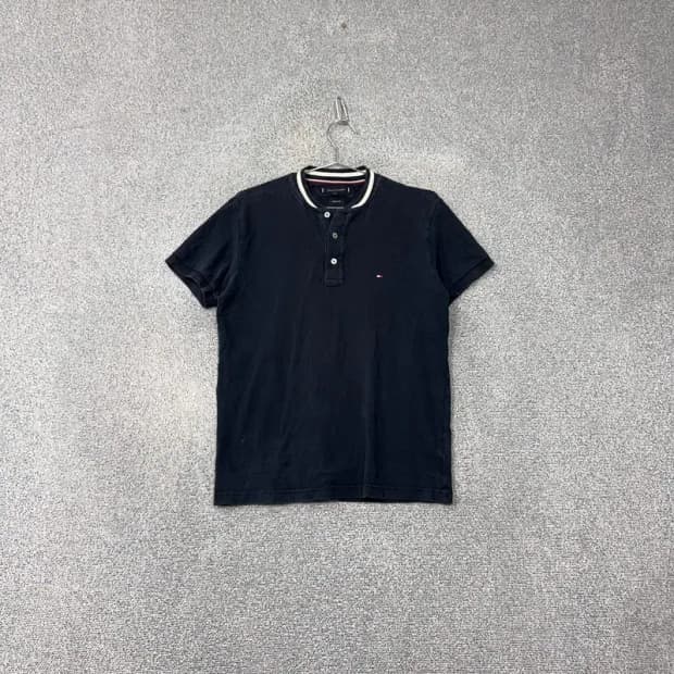 타미힐피거 네이비 캐주얼 반팔 카라티 M