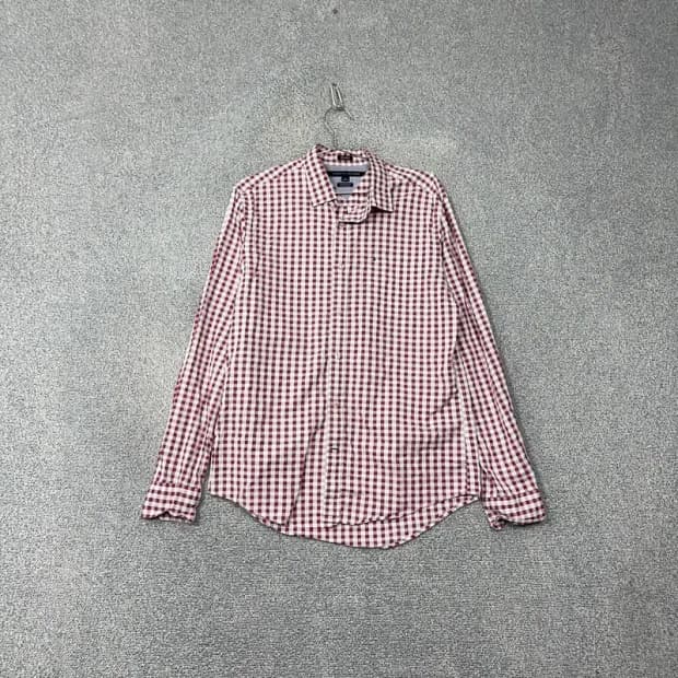 타미힐피거 캐주얼 로고 체크 셔츠 M