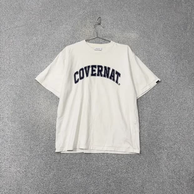 커버낫 아치 로고 프린팅 화이트 반팔 티 L