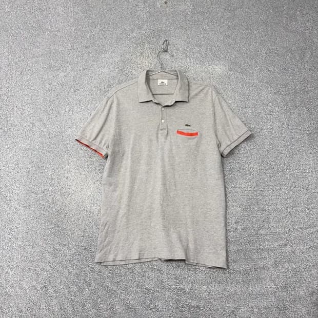 라코스테 라이트 그레이 포켓 캐주얼 반팔 카라티 5