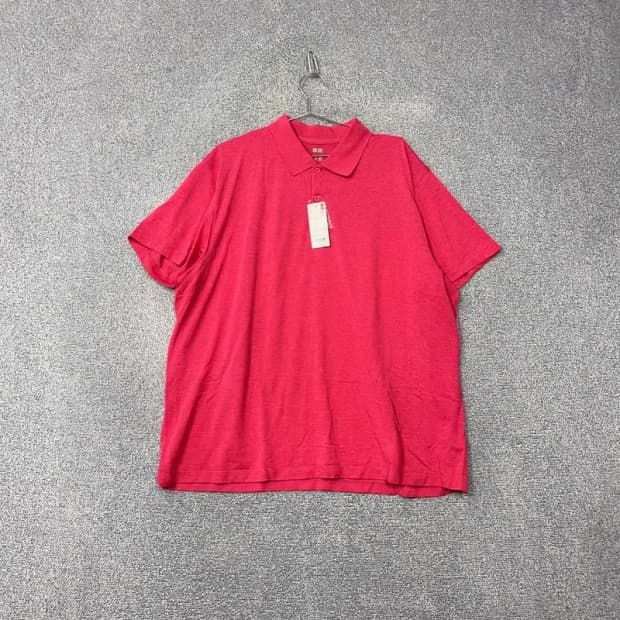 [새상품]유니클로 레드 기능성 반팔 카라티 4XL