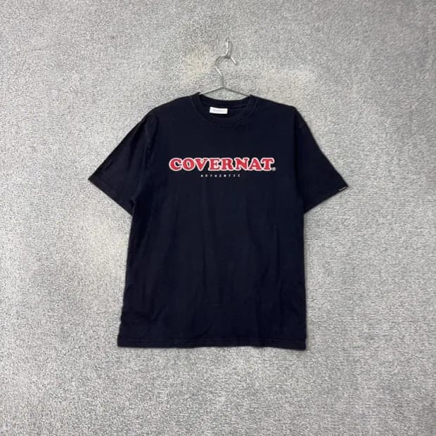 커버낫 프린팅 네이비 반팔 티 S