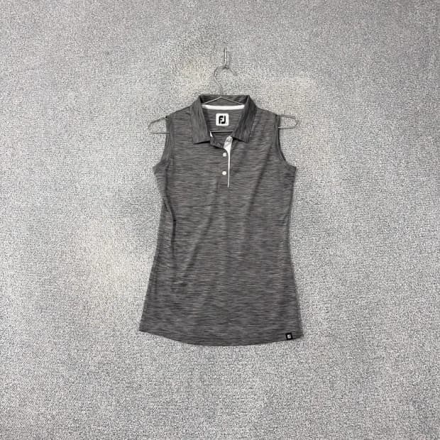 풋조이 스트라이프 그레이 골프 기능성 나시 민소매 XS