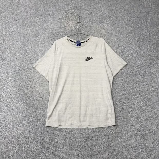 나이키 라이트 그레이 로고 반팔 티 XL