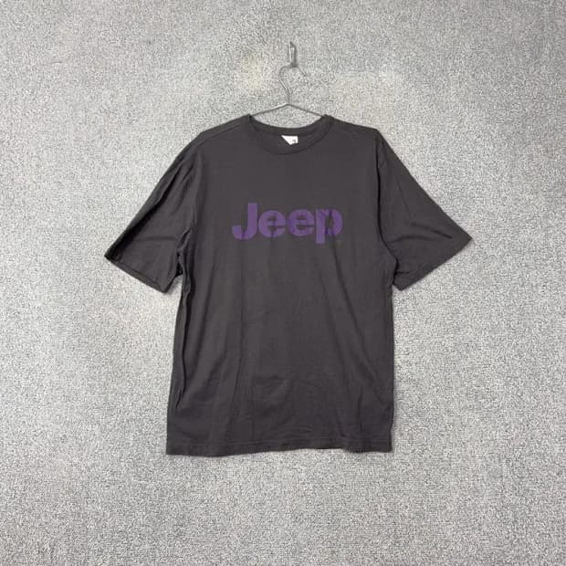 지프 프린팅 그레이 반팔 티 M