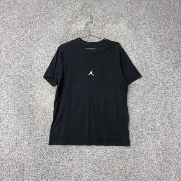 조던 블랙 센터 로고 반팔 티 XL