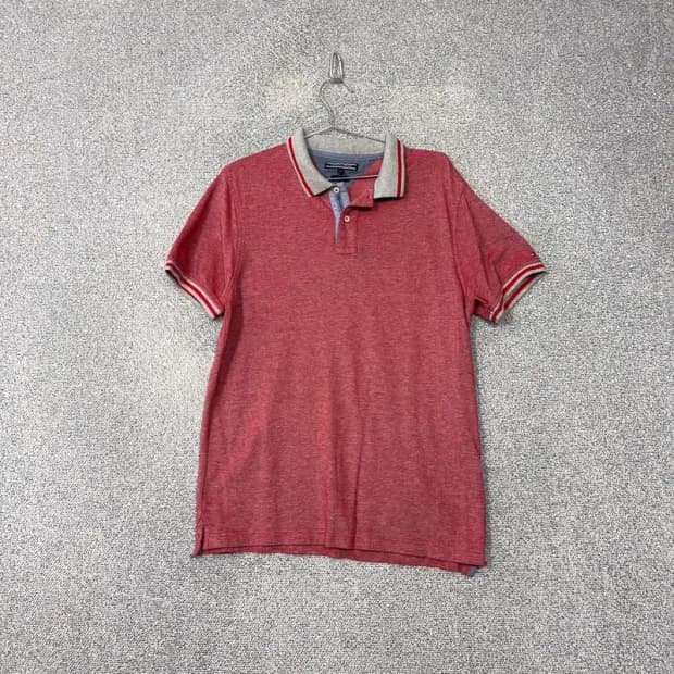 타미힐피거 레드 캐주얼 반팔 카라티 L