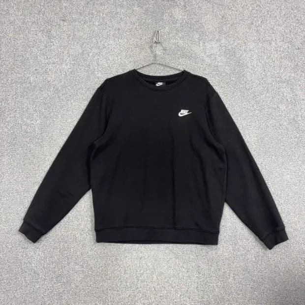 나이키 블랙 로고 오버핏 맨투맨 XL