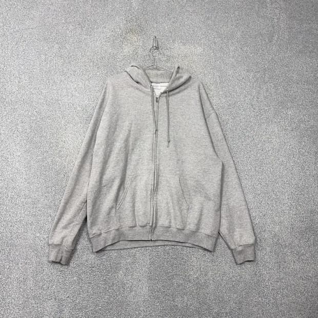 챔피온 라이트 그레이 약기모 후드 집업 XL