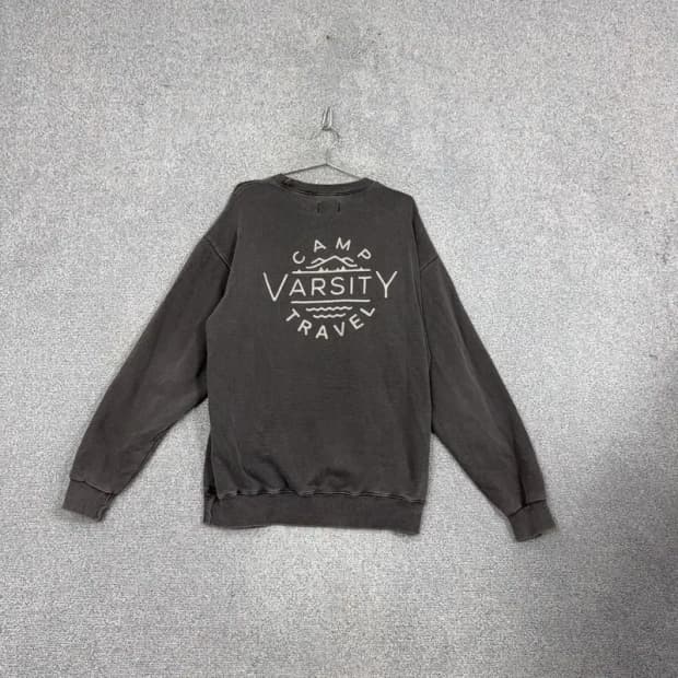 트래블 그레이 빈티지 피그먼트 맨투맨 XL