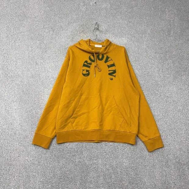 커스텀멜로우 프린팅 카멜 캐주얼 후드티 100