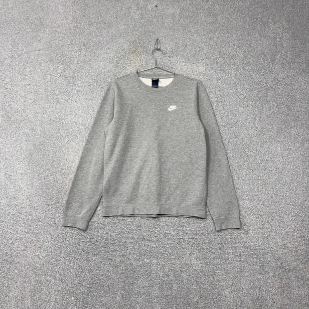 나이키 라이트 그레이 로고 스우시 맨투맨 L