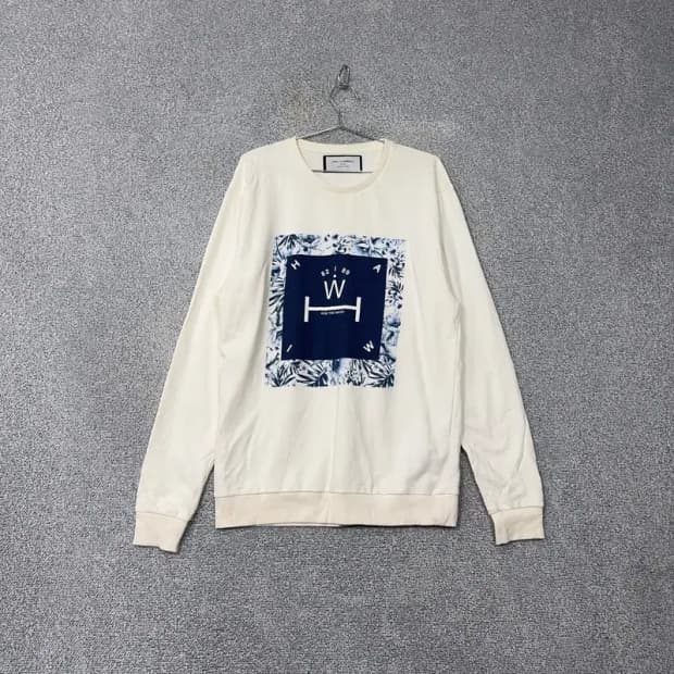 자라 캐주얼 프린팅 화이트 맨투맨 XL