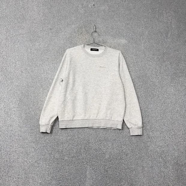 버커루 심플 로고 라이트 그레이 맨투맨 S