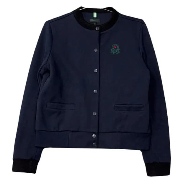 베네통 네이비 로고 블루종 M