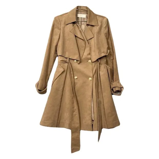 지고트 베이지 벨티드 클래식 트렌치 코트 88-90-160