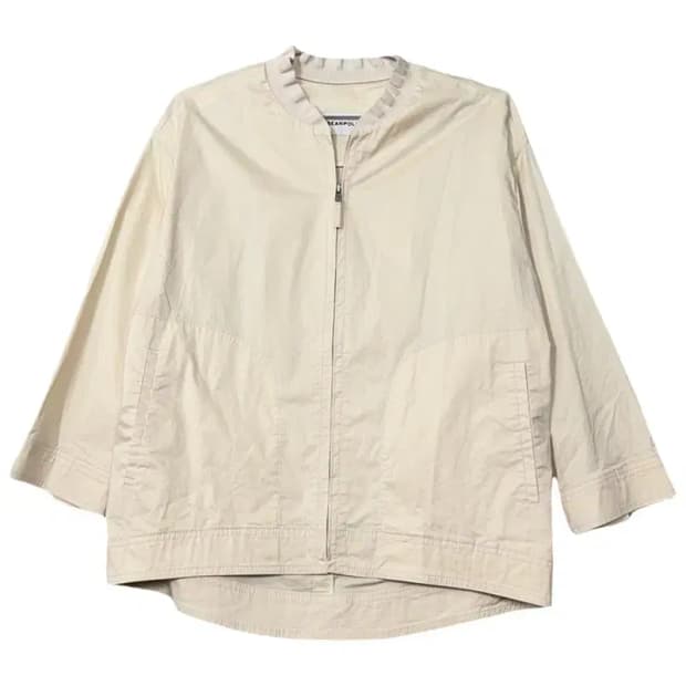 빈폴 크림 코튼 블루종 자켓 095