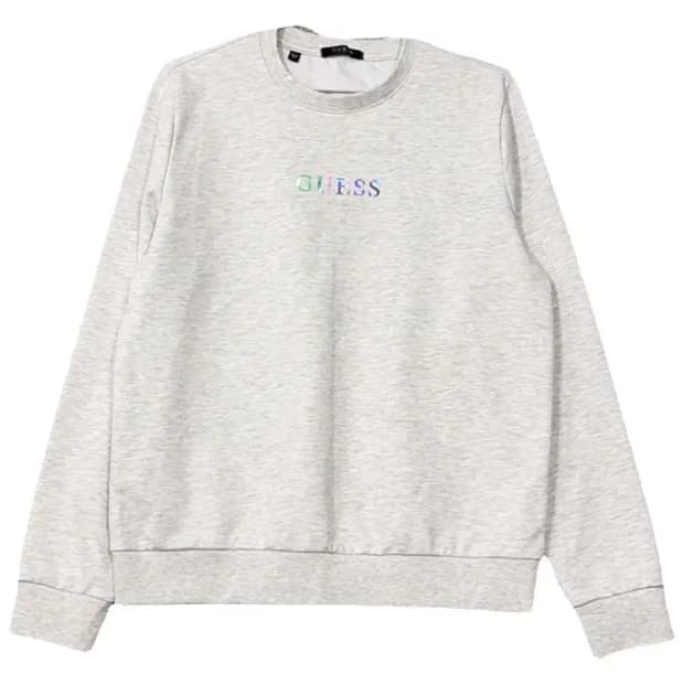 게스 프린팅 라이트 그레이 맨투맨 L