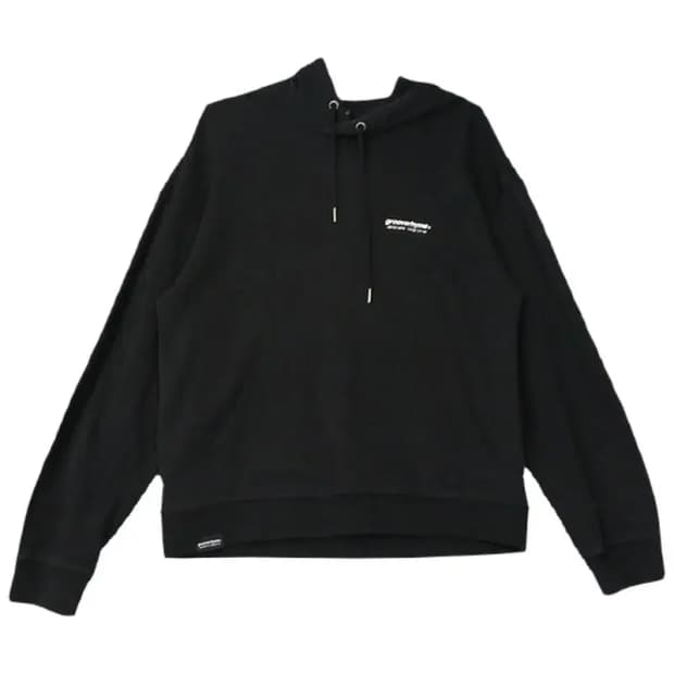 그루브라임 백로고 블랙 후드티 M